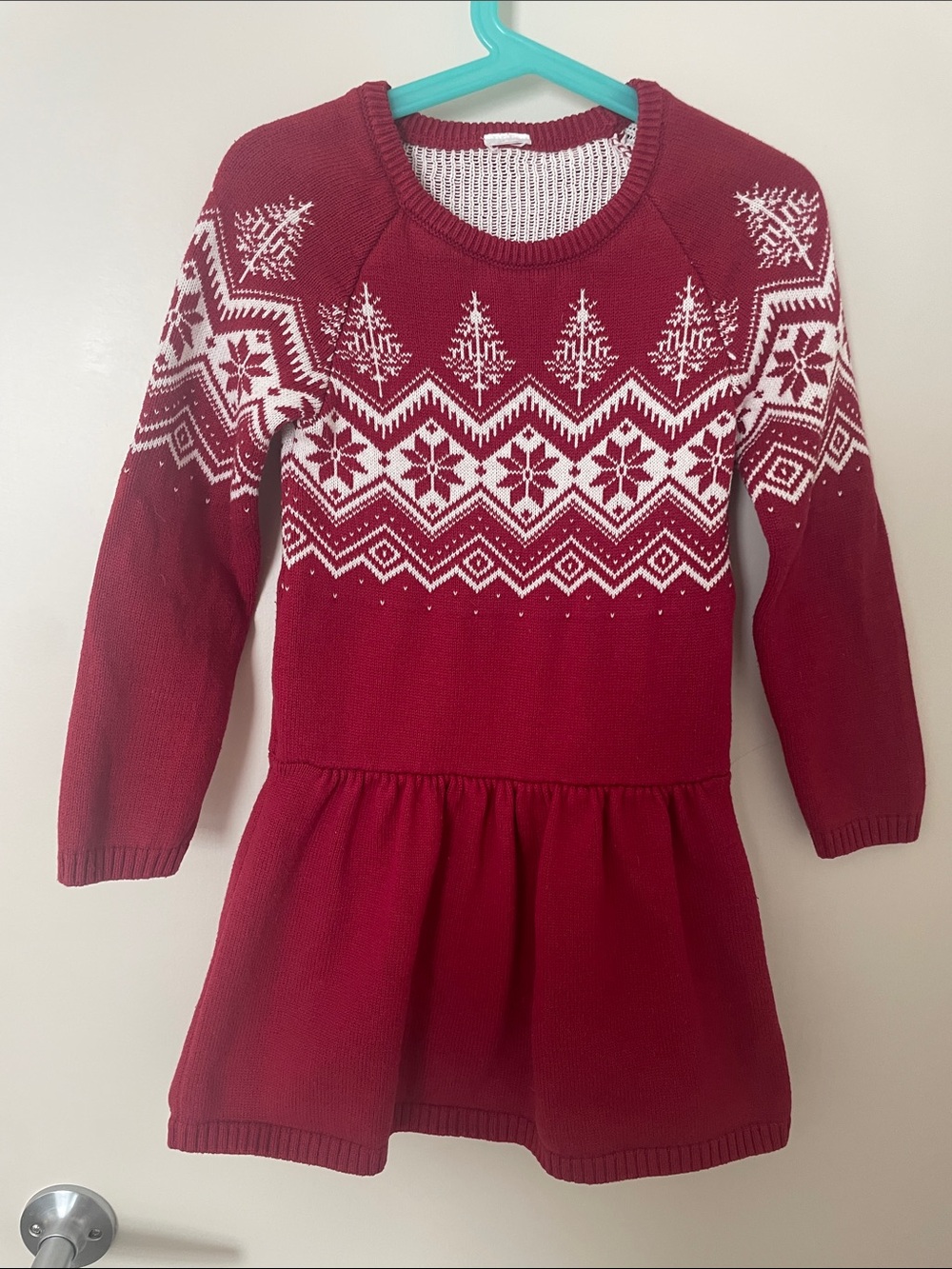 Gymboree Royal Red Cotton Sweater Dress sz 6